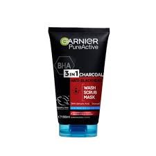 Garnier	3in1 charcoal BlackHead Mask Wash Scrub